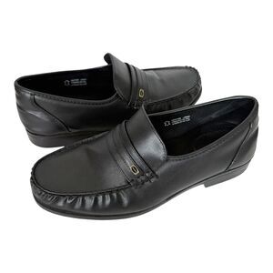 Dexter Comfort Men’s Faxton Black Faux Leather Formal Loafers Shoes Size 11 Wide